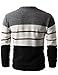 H2H Mens Casual Cotton Pullover Sweater of Two Tone Colors Gray US S/Asia M (KMOSWL017)