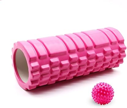 Amazon フォームローラー ヨガポール 筋膜リリース グリッドフォームローラー トレーニング スポーツ フィットネス ストレッチ器具 ピンク Peiban フォームローラー
