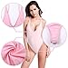 SHEKINI Women's High Cut One Piece Backless Thong Swimsuits (S, Pink - A)