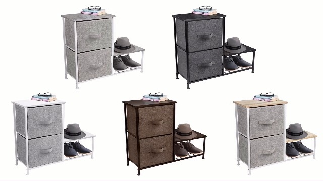 Sorbus-Dresser-with-Drawers-Furniture-Storage-Chest-Tower-Unit-for-Bedroom-Hallway-Closet-Office-Organization-Steel-Frame-Wood-Top-Easy-Pull-Fabric-Bins-5-Drawer-Long-BlackCharcoal