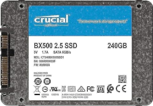 Crucial 240 GB Internal Laptop and PC Hard Disk CT240BX500SSD1