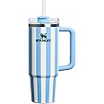 Stanley Quencher H2.0 Tumbler with Handle and Straw 30 oz | Flowstate 3-Position Lid | Cup Holder Compatible for Travel | Insulated Stainless Steel Cup | BPA-Free | Cornflower Cabana Gloss