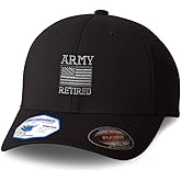 Flexfit Hats for Men & Women Us Army Retired Embroidery Dad Baseball Cap