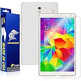 ArmorSuit MilitaryShield - Samsung Galaxy Tab S 8.4 Screen Protector + White Carbon Fiber Full Body Skin Protectorw/ Lifetime Replacements