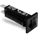 TE Connectivity W28-XT1A-15 Circuit Breaker; Therm; Push; Cur-Rtg 15A; 1 Pole; Snap-in Panel; W28 Series