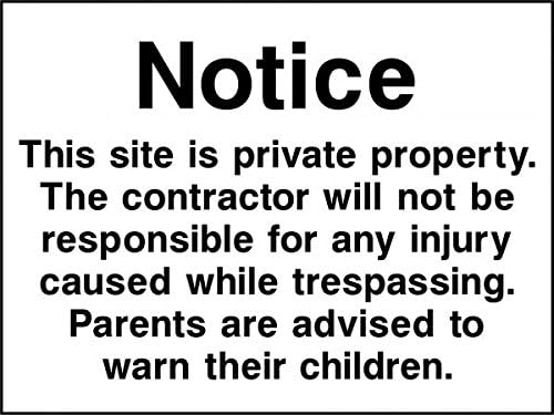 Sign Time | Notice private property sign (Corrugated Plastic) | Construction | Building | Outdoor | UK Made