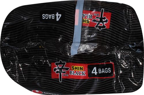 NONGSHIM SHIN RAMYUN BLACK – 4.58 OZ 4 PACKS (MADE IN USA)