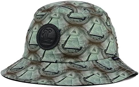 Legendary Men's Illuminati Dollar Bill Bucket Hat - Green (Large/X-Large)