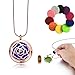 18k Rose Gold Plating Aromatherapy Jewelry Diffuser Premium Oil Diffuser Necklace Hypoallergenic Material 10 Re-usable Color Felt Pads(blossom-rg)