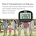 U-Trak Simple Pedometer with Clip Step Counter Tracking Accurate Steps/Walking Distance in Miles/KM/Calories Large LCD Display Portable Fitness Tracker for Walking Running Outdoor Sports Black