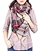 Warm Women Blanket Scarf Oversized Tassel Tartan Wrap Shawl Plaid Cozy Checked Pashmina