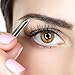 Tweezers for Eyelash Extensions - Set of 3 - Strong Grip, Stainless Steel, Tube Case. Needlepoint for Ingrown Hair, Eyebrow Shaping, Extractions. Great for Tiny Electronic Components