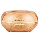 InnoGear Aromatherapy Essential Oil Diffuser Ultrasonic Cool Mist Diffusers with 7 Color LED Lights Waterless Auto Shut-off, Wood Grain, 200 mL
