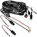 Primelux 2 Lead 12ft 16 AWG 40A Relay Wiring Harness Kit for LED Light Bars & Fog Lights – Waterproof 3-Pin Switch, Dual Circuit for Trucks, UTVs, ATVs, Boats