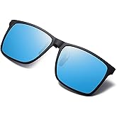FF FRAZALA Polarized Clip on Sunglasses for Men Women Over Prescription Glasses Anti-glare UV400 Protection