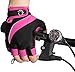GearTOP Cycle Gloves - Half Finger Light Pad Glove Best for Riding Weightlifting Cycling and More - Women and Men Sporting Gear (Pink/Black, Small)