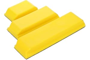 Fasmov Sanding Block Set, 3 Pack Rectangle Auto Body Sanding Block, 10.75", 7.7" and 4.7", Hook & Loop Backing Hand Sander To