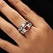 WensLTD Clearance! 2-in-1 Womens Vintage White Diamond Silver Engagement Wedding Band Ring Set (#8, Red)