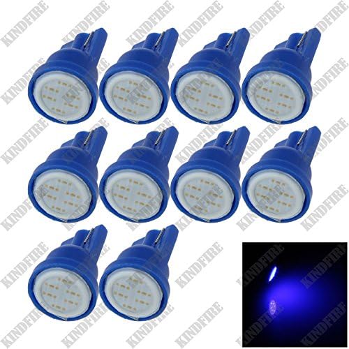 Kindfire 10pcs Car 1 LED COB SMD T10 W5W Wedge Side Light Bulb Lamp A068(7 Color)(Blue)