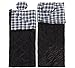 AIRCEE Double 2 Person Queen Size Flannel Liner Double Sleeping Bag With Pillows 15 Degrees (Black)