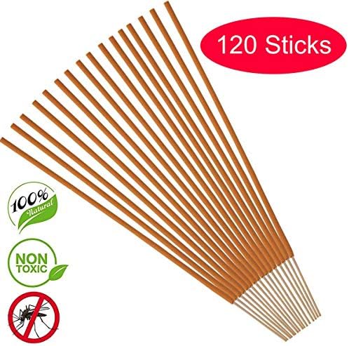 PLATANUS - 120 Sticks - Plant Based Mosquito Repellent Incense Sticks - Bamboo Infused, Citronella, Lemongrass & Rosemary - Eco Friendly, Non Toxic, All Natural, No Deet - Incense Sticks
