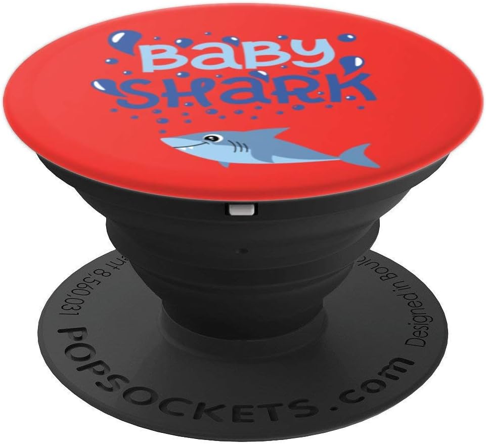 Baby Shark Gift For Kids Boys Girls Cute Kawaii Ocean Animal PopSockets Grip and Stand for Phones and Tablets