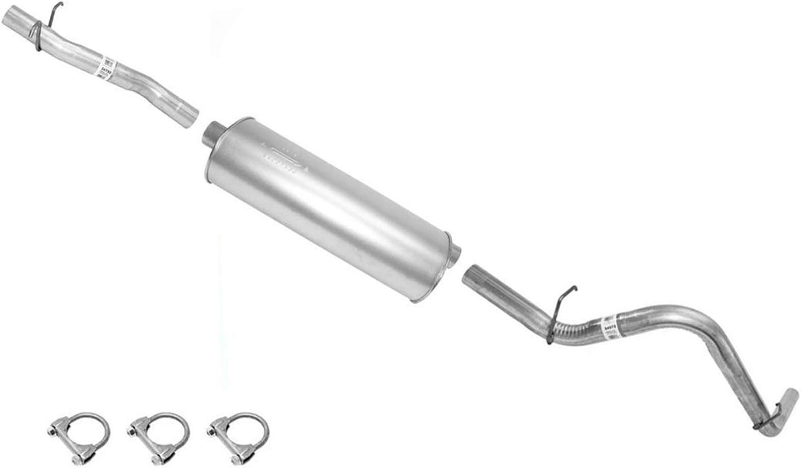 Muffler Tal Pipe Exhaust System Replacement Parts For Dodge Dakota 4 Door Quad Cab 4 Wheel Drive 131" Wheel Base 2000 2001 2002 2003