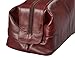 Bayfield Bags Overnight Toiletries Bag For Men Small Compact Minimalist Glossy Leather Shaving Kit For Men (10x5x5) (reddish brown) Travel Bags For Men