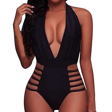 LOPILY Damen Sommer Bademode Surfbekleidung Frauen Einfarbig Schwimmen Surfen Tauchen Sport Badeanzug Tankinis Schnelltrockne