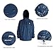 Baleaf Unisex Rain Jacket Packable Outdoor Waterproof Hooded Pullover Raincoat Poncho Navy Size M