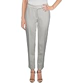 AK Anne Klein Women's Canvas Wide Leg Pant