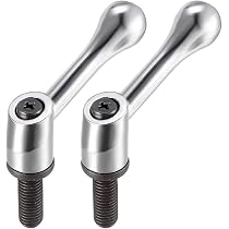 Uxcell M12 Female Thread Adjustable Clamping Handle - 95mm Long Lever Lathe Tool