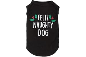 SUEOSU Christmas Dog Shirts for Pet Clothes Soft Breathable Puppy Shirts Printed Pet T-Shirt Puppy Dog Christmas Cosplay Xmas Pet Apparel for Small Medium Large Dogs and Cats (Large, Black)