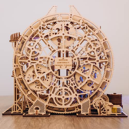 Wood Trick Galaxy Marble Run - 3D Puzzles in Bois à construire pour adultes - Fonctionnement électrique - Model Kits en Bois de montagnes russes pour adultes à construire