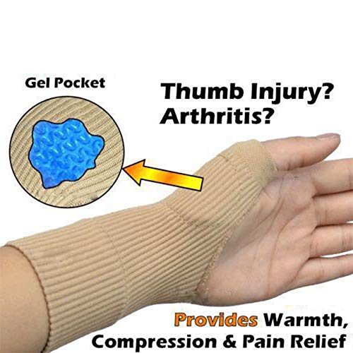 EDTara Arthritis Gloves Medical Wrist Thumbs Hands Splint Support Brace Stabiliser 1 Pair Skin Color