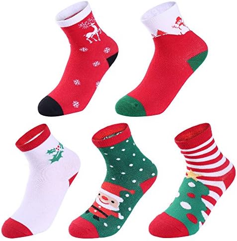 Cootrue 5-Pack Baby Socks with Boy and Girl, Toddler Socks  Cotton Cute Socking for Childs(S)