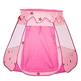 Play Tent for Kids Indoor or Outdoor Pink Children Playhouse(Not Included Balls)