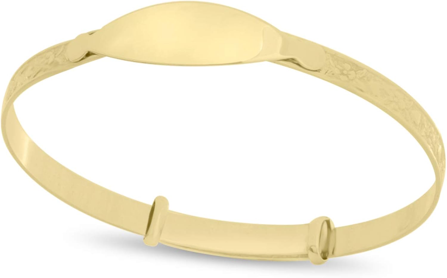 personalised gold baby bangle