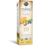 Garden of Life D3 Vitamin - mykind Organic Whole Food Vitamin D Supplement with Plant Omegas, Vegan, Vanilla, 2oz Liquid