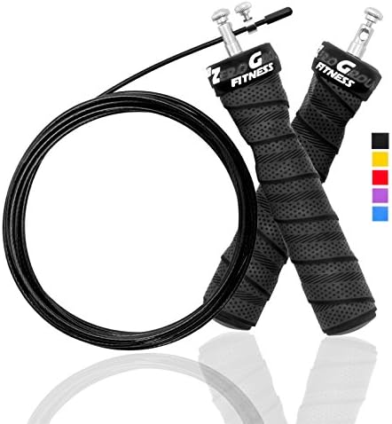ZeroGround Speed Rope - Adjustable Jump Rope (Black)