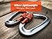 #1 Serac Ultra Strength Locking Carabiners x2 (one Pair), Ultra Durable & Strong Perfect for Serac Classic Single or Sequoia Double hammocks - Made from Ultralight Aircraft Grade Aluminum – Orange