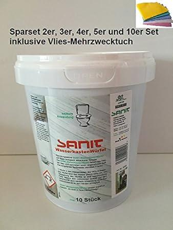 Sanit Wasserkastenwürfel im Sparset 2,3,4,5,10er Set inkl.Mehrzwecktuch pro Bestellung (2)