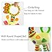 Here Fashion Baby Infant Plush Giraffe Animal Stroller Rattle Hanging Teether Toy Developmental Interactive Toy Soft Handbells for Crib, High Chair and Car Seat