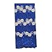 WorthSJLH African Lace Fabric 5 Yards 2019 Weddings Lace Embroidered Peach French Net Lace Guipure Nigerian Lace Fabrics LF811 (Royal Blue)