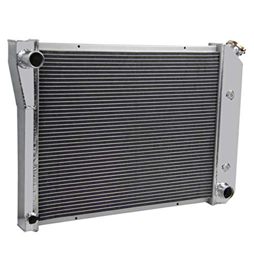 OzCoolingParts 68-87 Chevy & Oldsmobile & Pontiac Radiator Fan Shroud Kit, 3 Row Core Aluminum Radiator + 16" Fan w/Shroud for 1968-1987 69 70 71 72 73 74 75 Chevy Camaro Chevelle Nova and More Models
