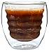 Curva Artisan Series Double Wall Beverage Glasses and Tumblers – Set of 4 Unique 8 oz Thermo Insulated Drinking Glasses