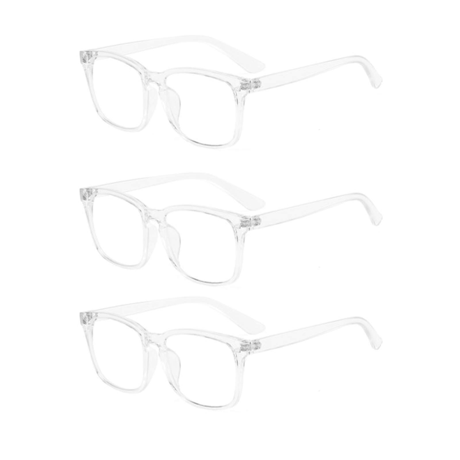 Suertree 3 Pack Anti-Blue Computer Reading Glasses, Blue Light Filter Eye Glasses, Blocking UV Computer Glasses, Visual Aided Glasses, Female Male Reading Glasses Black 2.5 BM572