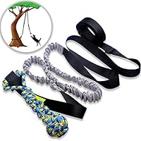 LOOBANI Dog Outdoor Bungee Hanging Toy,Interactive Tether Tug Toy for Pitbull & Small to Large Dogs to Exercise & Solo Play,Durable Tugger for Tug of War,with Chew Rope Toy