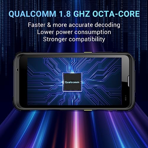 Tera Android Barcode Scanner with Charging Cradle Qualcomm CPU Handheld Rugged PDA QR 2D with Zebra SE4710 Scanner 5.5” HD Display Android 9.0 NFC 4G Wi-Fi GPS BT for WMS Management P166