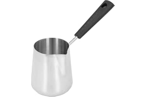 aqxreight Butter Warmer Stainless Steel Coffee Heating Pot with Spout for Melting Various Sauces and Drinks for Cooking